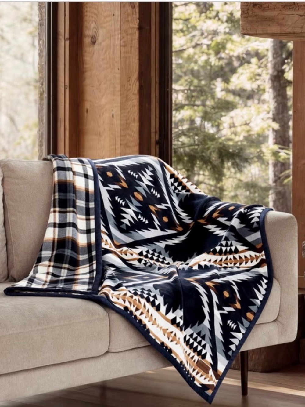 BRAND NEW! Pendleton Reversible Plush Throw-Opal Vista - Picture 3 of 6